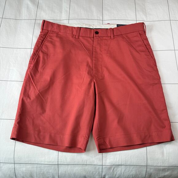 Polo Golf Ralph Lauren Shorts Mens 34 Red Pink Golf Classic Fit Bermuda Preppy - Picture 1 of 11